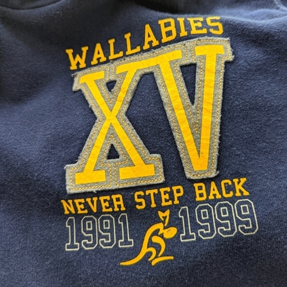 Asics Wallabies Australia Rugby Union XV Hoodie Size XL - Picture 9 of 10